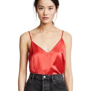 Anine Bing Gwyneth Red silk tank Large